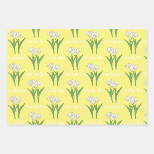 Weiße Tulissen Geschenkpapier Set (Vorderseite 2)