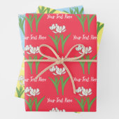 Weiße Tulissen Geschenkpapier Set (Beispiel)