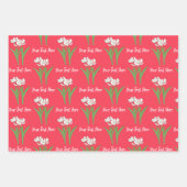 Weiße Tulissen Geschenkpapier Set (Vorderseite)