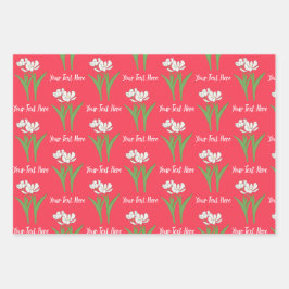 Weiße Tulissen Geschenkpapier Set