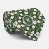 Weiße Tulissen Krawatte (Gerollt)