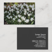 Weiße Tulissen Visitenkarte (Vorne/Hinten)