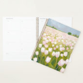 Weiße Tulpen-Blumenfeldmalerei Aquarell Planer (Anzeige)