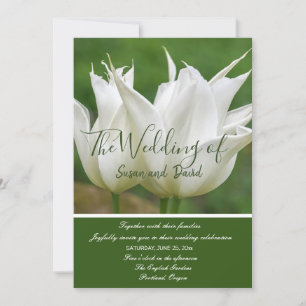 Weiße Tulpen Einladung Hochzeit