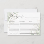 Weiße Tulpen Elegante Rezeptkarte RSVP Karte (Vorderseite)