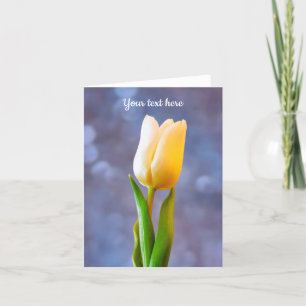Weiße Tulpen-Grußkarte Dankeskarte