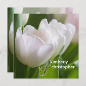Weiße Tulpen • Hochzeits-Einladung Einladung (Vorne/Hinten)