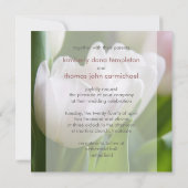 Weiße Tulpen • Hochzeits-Einladung Einladung (Rückseite)