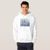 Weiße Tulpen Hoodie (Vorne ganz)