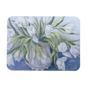 Weiße Tulpen Magnet