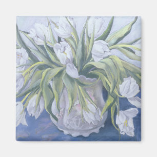 Weiße Tulpen Magnet