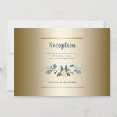 Weiße Tulpen mit Gold, Einladung zur Hochzeit (Rückseite)