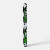 Weiße Tulpen mit grünen Blätter iPhone Hülle (Linke Seite)