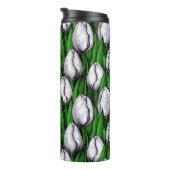 Weiße Tulpen mit grünen Blätter Thermosbecher (Nach rechts gedreht)