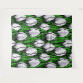 Weiße Tulpen mit grünen Blätter Wandteppich (Vorderseite (Horizontal))