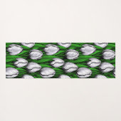 Weiße Tulpen mit grünen Blätter Yogamatte (Rückseite (Horizontal))