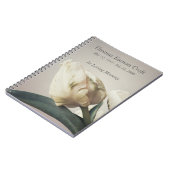 Weiße Tulpen mit grünen Markierungen Notizblock (Linke Seite)