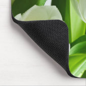 Weiße Tulpen Mousepad (Ecke)