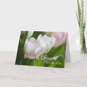 Weiße Tulpen • Save the Date Karte (Vorderseite)
