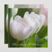 Weiße Tulpen • Save-the-Date-Postkarte Save The Date (Vorne/Hinten)