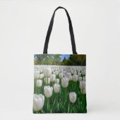 Weiße Tulpen-Tasche Tasche (Vorderseite)