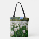 Weiße Tulpen-Tasche Tasche (Rückseite)