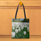 Weiße Tulpen-Tasche Tasche