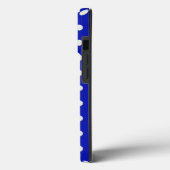 weiße Tupfen auf Blau Case-Mate iPhone Hülle (Rückseite / Links)