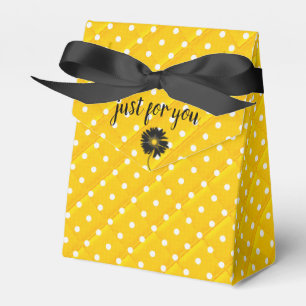 weiße Tupfen auf Gelb Geschenkschachtel