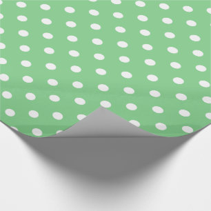 Weiße Tupfen auf Meergrün Geschenkpapier