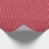 Weiße Tupfen auf Rot Geschenkpapier (Ecke)