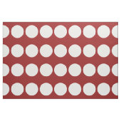 Weiße Tupfen auf rotem Gewebe Stoff (Yard (91,4 cm))
