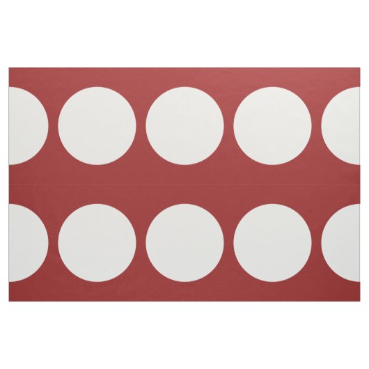 Weiße Tupfen auf rotem Gewebe Stoff (Fat Quarter (45,7 x 55,9 cm))