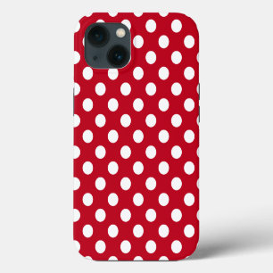 Weiße Tupfen auf roter Case-Mate iPhone-Hülle iPhone 13 Hülle