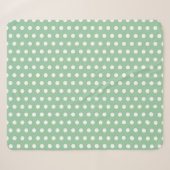 Weiße Tupfen auf Salbeigrün Sherpadecke (Vorderseite (Horizontal))