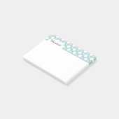 Weiße Tupfen Post-it Klebezettel (angewinkelt)