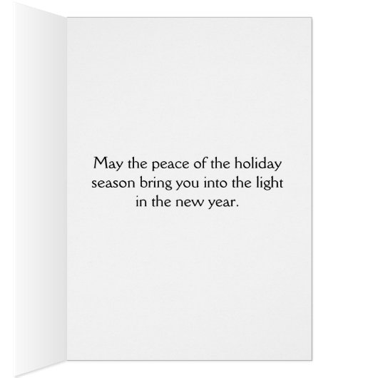 Weiße Tür auf schwarzer Weihnachtskarte (Innen (Rechts))