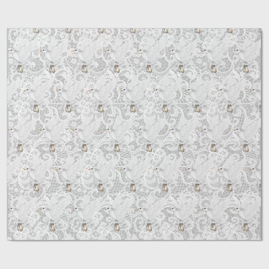 Weiße Tür mit Hochzeitsrennen an der Spitze Geschenkpapier (Flach)