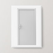 Weiße Tür mit kluger Türverriegelung Button (Vorderseite)