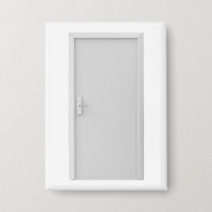 Weiße Tür mit kluger Türverriegelung Button