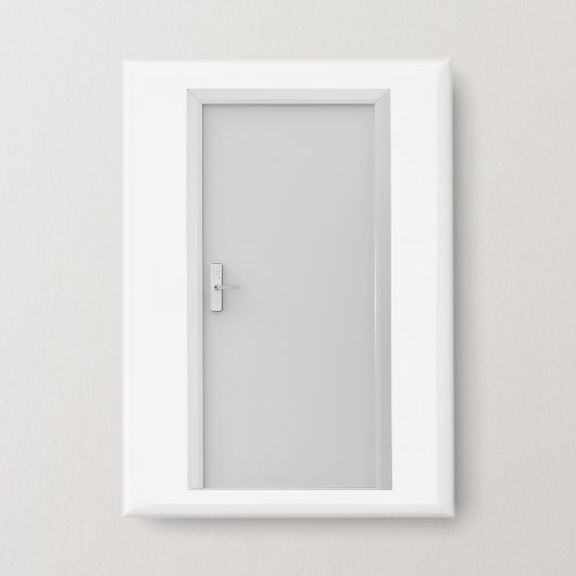 Weiße Tür mit kluger Türverriegelung Button (Vorderseite)