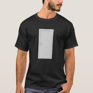 Weiße Tür mit kluger Türverriegelung T-Shirt