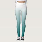 Weiße, türkisfarbene Legierungen Leggings (Vorderseite)