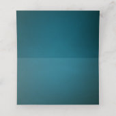 Weiße Twinkle-Stringleuchten auf Aquamarin Platzkarte (Innenseite Aufgefaltet)