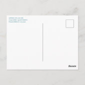 Weiße Twinkle-Stringleuchten auf Aquamarin Postkarte (Rückseite)