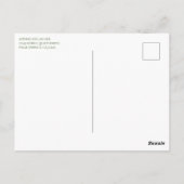 Weiße Twinkle-Stringleuchten auf Grün Postkarte (Rückseite)