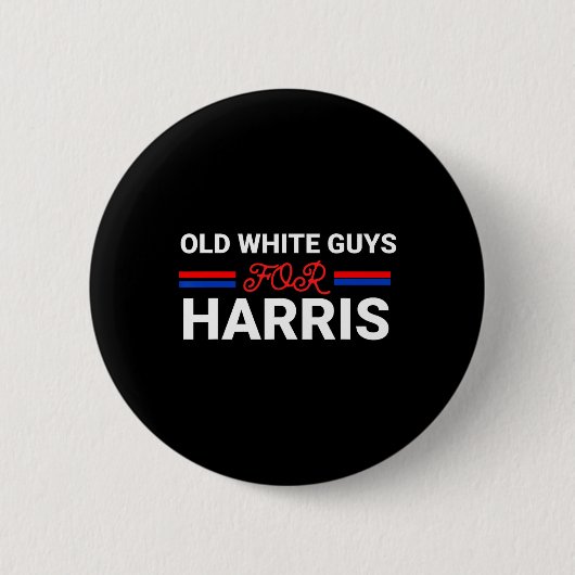 Weiße Typ für Harris Kamala Button (Vorderseite)