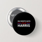 Weiße Typ für Harris Kamala Button (Vorne & Hinten)