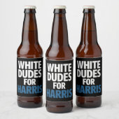 Weiße Typ für Harris Kamala Harris 2024 Wahl Bierflaschenetikett (Flaschen)