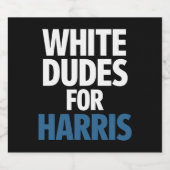 Weiße Typ für Harris Kamala Harris 2024 Wahl Bierflaschenetikett (Einzelnes Label)